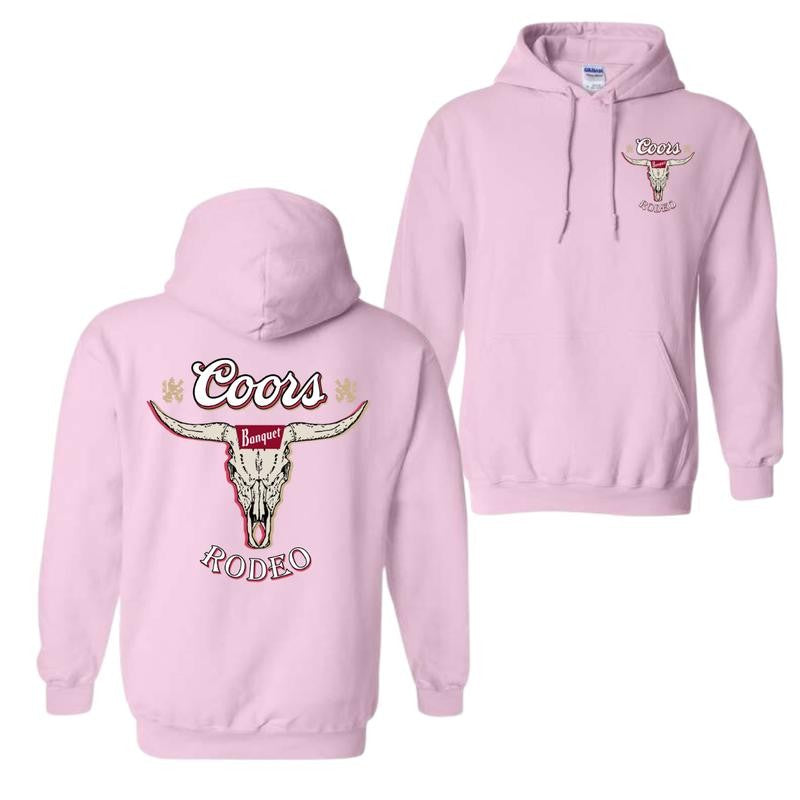 Coors Banquet Rodeo Graphic Hoodie, Unisex Hoodie, Full Color Hoodie, For Men, For Women