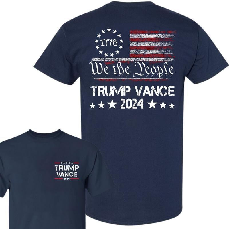 We The People Trump Vance 2024 Unisex T-Shirt, Trump Vance 2024 Shirt, MAGA Trump, Make America Great Again,  Trump Supporter Election Cotton Tee, Full Colors, For Men, For Women