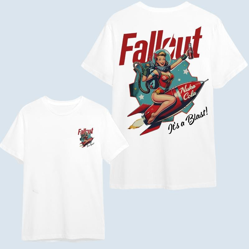 Nuka Coca Fallout Vintage T-shirt/ Hoodie, Vintage Unisex T-Shirt for Man and Women, 100% Cotton Sleeve, Retro  Tops Fashion