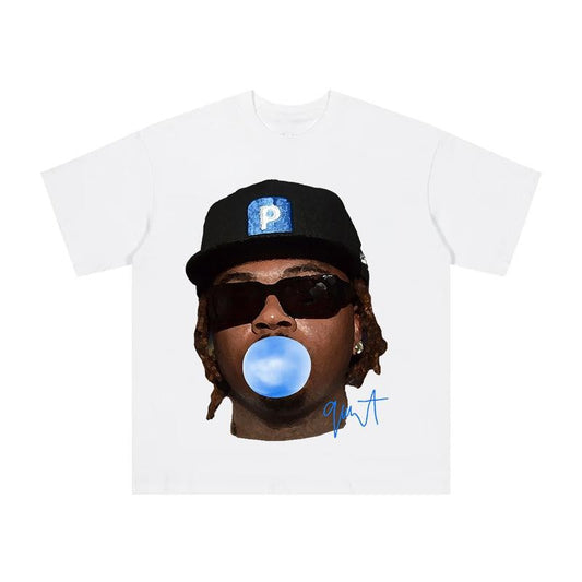 Gunna Blue Bubble Gum Cute Graphic Big Face Shirt