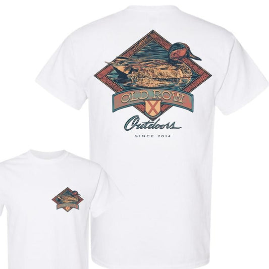 Old Row Outdoors Unisex T-Shirt, Duck Hunt Cotton Tee, The Sitting Duck, Full Colors, For Men, For Women