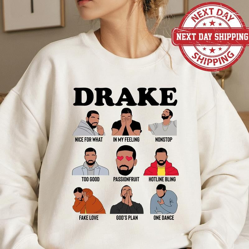 DR4KE Top Songs Sticker Logo Funny Music Shirt