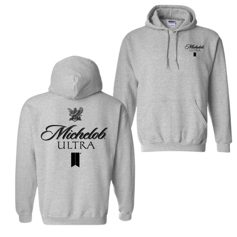 Michelob Ultra Hoodie - Sleek Black Logo Design for Beer Enthusiasts, Perfect for Fans of the Classic Ultra Beer, Unisex Hoodie for Man and Women