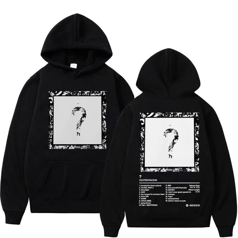 Xxxtentacion Unisex Blend Hoodie, High Quality Cotton And Polyester Frabic Crewneck Menswear