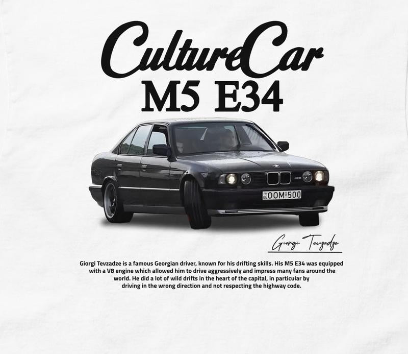 BMW M5 E34 Giorgi Tevzadze T-Shirt, Unisex, Supercar T-Shirt, Car Enthusiast Shirt, Car Clothing