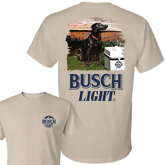 BUSCH LIGHT, BEER,Busch Light Best Friend 2-sided T-shirt, Busch Light T shirt Full Color For Men And Women, Casual Graphic Round Neck T-shirt for Summer, Fashion Men's Top for Daily Wear