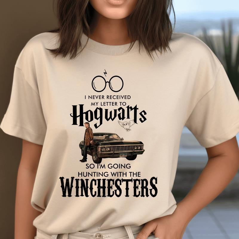 Hogwarts T-Shirt, Winchester Shirt, Supernatural Tee, Winchester Bros Shirt, Dean Winchester Tee, Sam And Dean Shirt, Unisex Adult Tshirt For Mens, Womens