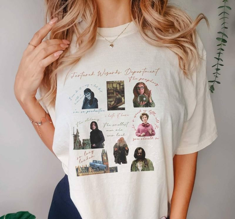 The Witches Department Tshirt, Harry Shirt Potter Characters, Characters Movies Vintage Tshirt