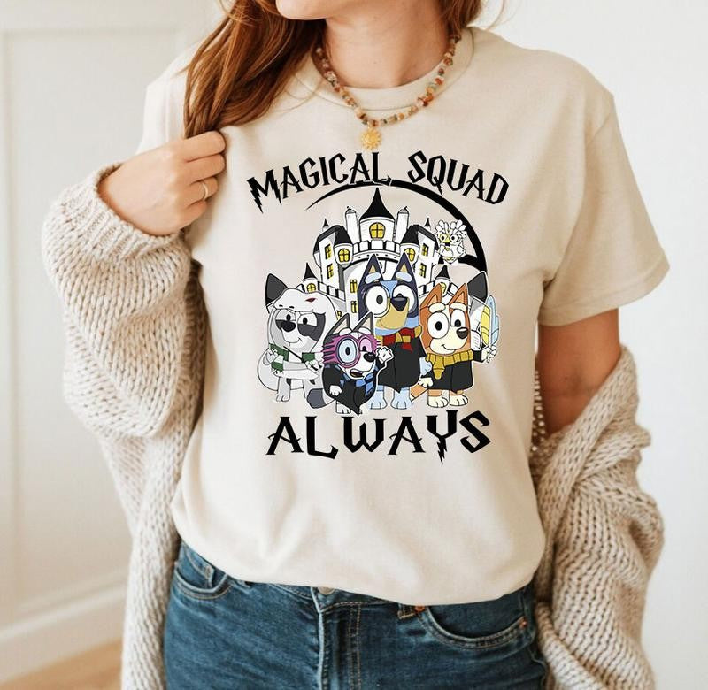 Vintage Hogwarts Bluey Sweatshirt, Harry Potter Vintage Shirt
