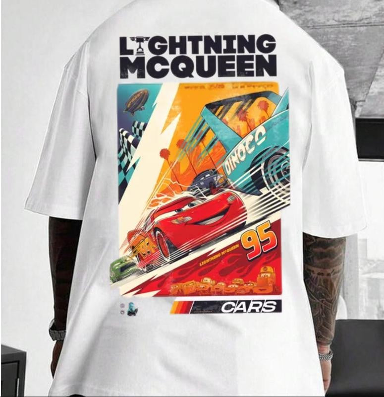 Vintage Lightning Mcqueen Shirt II, 95 Lightning Mcqueen Shirt II, Radiator Springs Tee, Rusteze Cars Shirt, WDW Family Vacation Shirts, Unisex Cotton Fit Top Womenswear