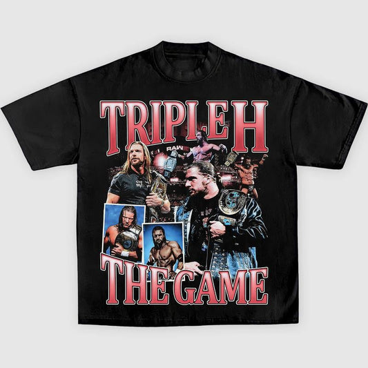 TRIPLE H TEE, Wrestling Graphic Tee, Sports T-shirt, Athlete Shirt, Wrestling Gift, Fitness Tee Crewneck Clothing Streetwear