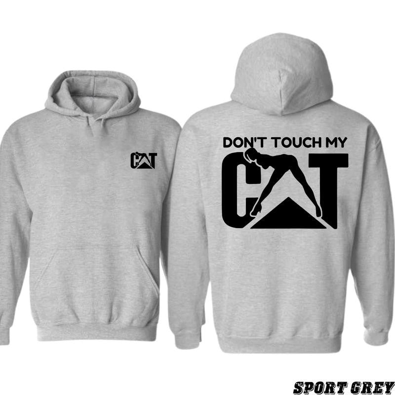 Cat With Womn Hoodie Unisex Classic Fabric Cotton T-shirt/Hoodie, Vintage for Men and Women, Unisex Vintage Crewneck