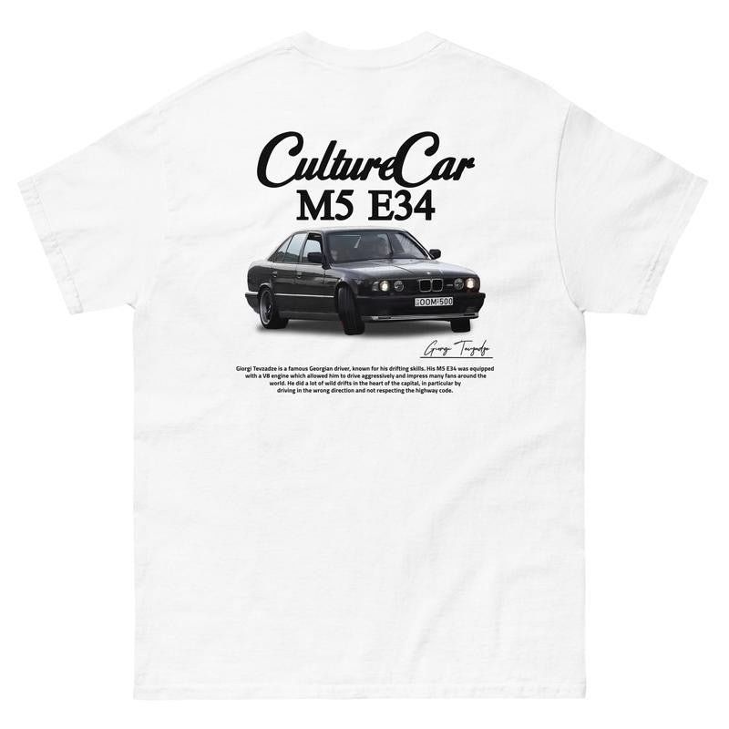 BMW M5 E34 Giorgi Tevzadze T-Shirt, Unisex, Supercar T-Shirt, Car Enthusiast Shirt, Car Clothing