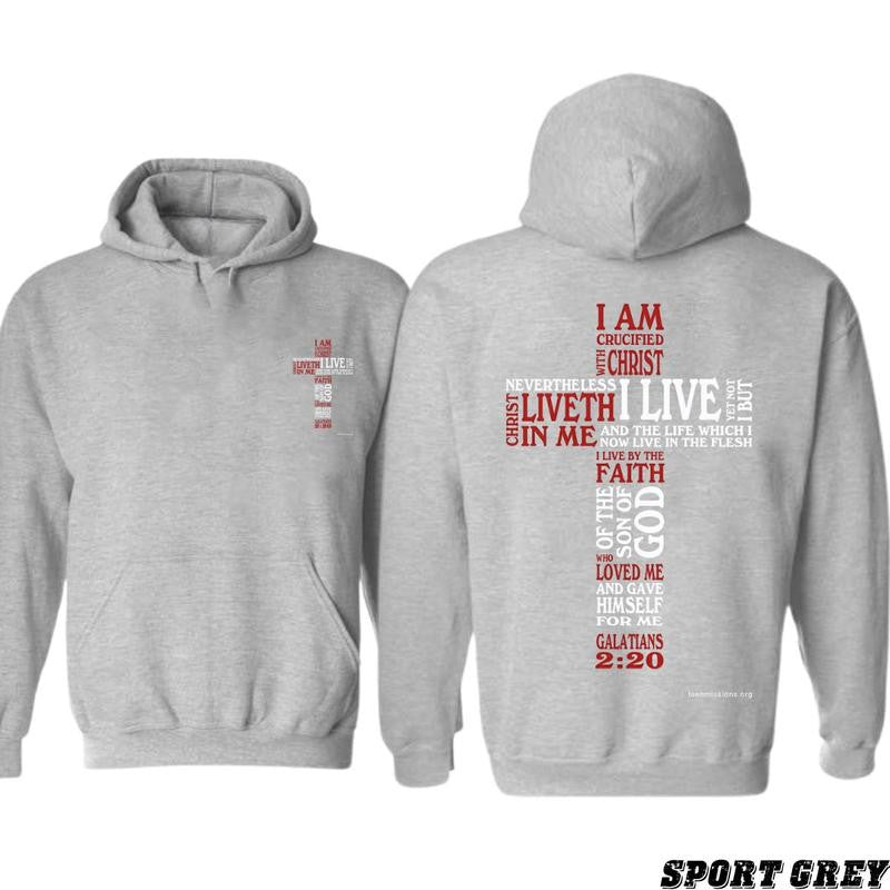 Christian T-Shirt/Hoodie Featuring Crucified with Christ T-Shirt/Hoodie Vintage for Men and Women, Unisex Workwear Tee - Casual, Menswear