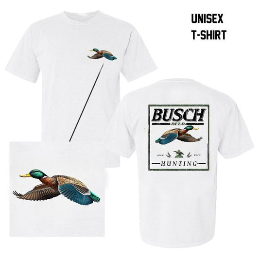 Busch Light, Beer, Busch Light Hunting Duck T-Shirt , For Him , For Her, Casual Graphic Round Neck T-shirt for Summer, Fashion Top for Daily Wear