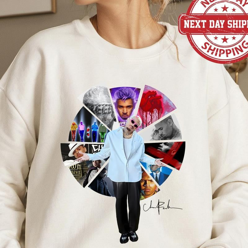 Vintage Chr1s Br0wn Best Albums Music Shirt