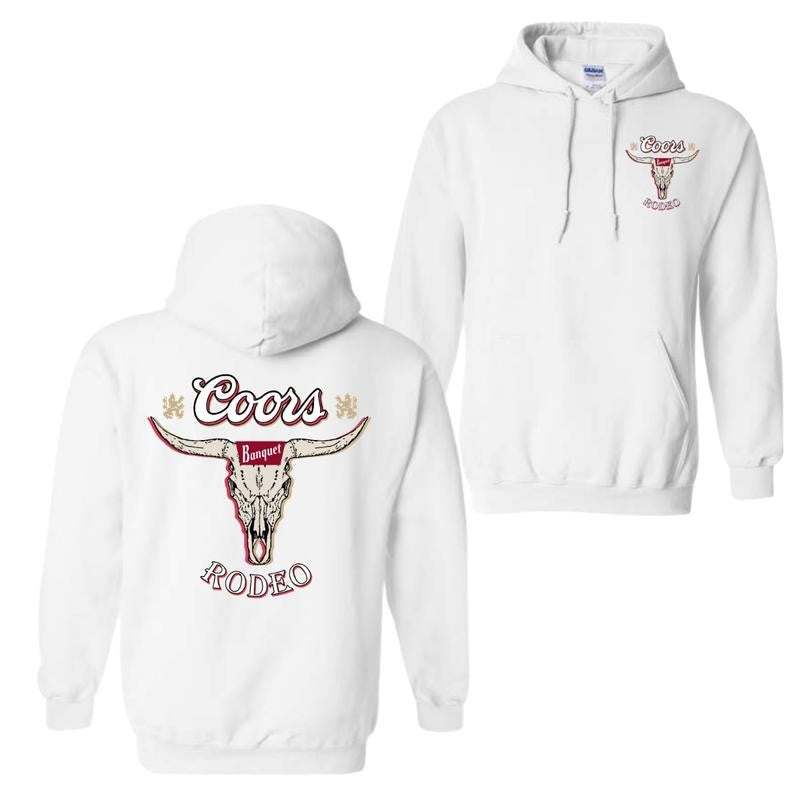 Coors Banquet Rodeo Graphic Hoodie, Unisex Hoodie, Full Color Hoodie, For Men, For Women