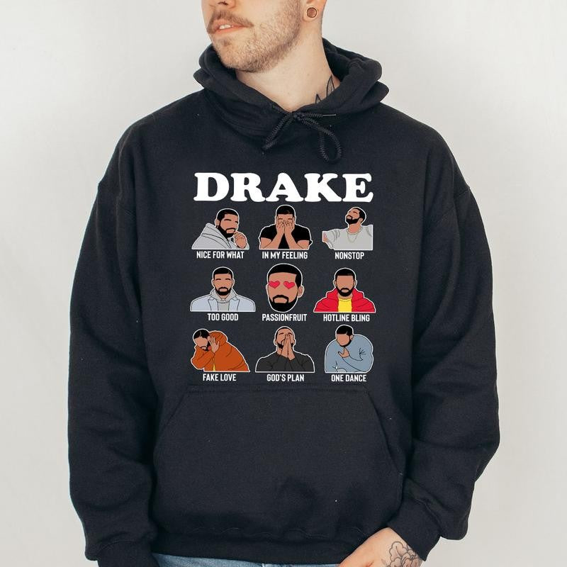 DR4KE Top Songs Sticker Logo Funny Music Shirt