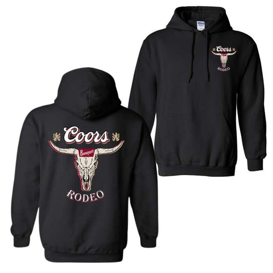 Coors Banquet Rodeo Graphic Hoodie, Unisex Hoodie, Full Color Hoodie, For Men, For Women