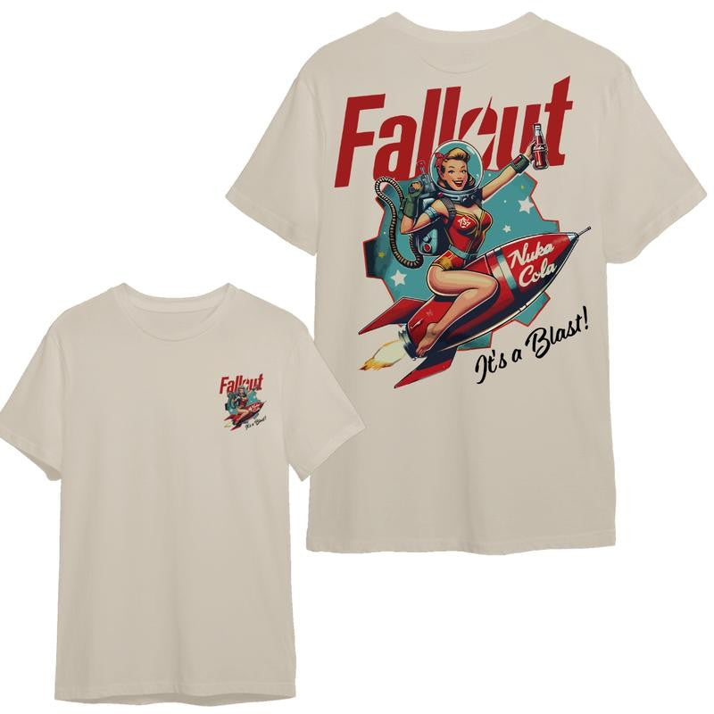 Nuka Coca Fallout Vintage T-shirt/ Hoodie, Vintage Unisex T-Shirt for Man and Women, 100% Cotton Sleeve, Retro  Tops Fashion