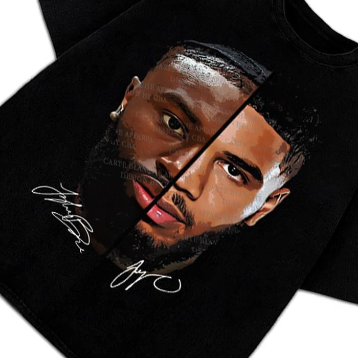 Jaylen Brown And Jason Tatum Duo T-Shirt Boston Basketball Custom Design Graphic T-Shirt