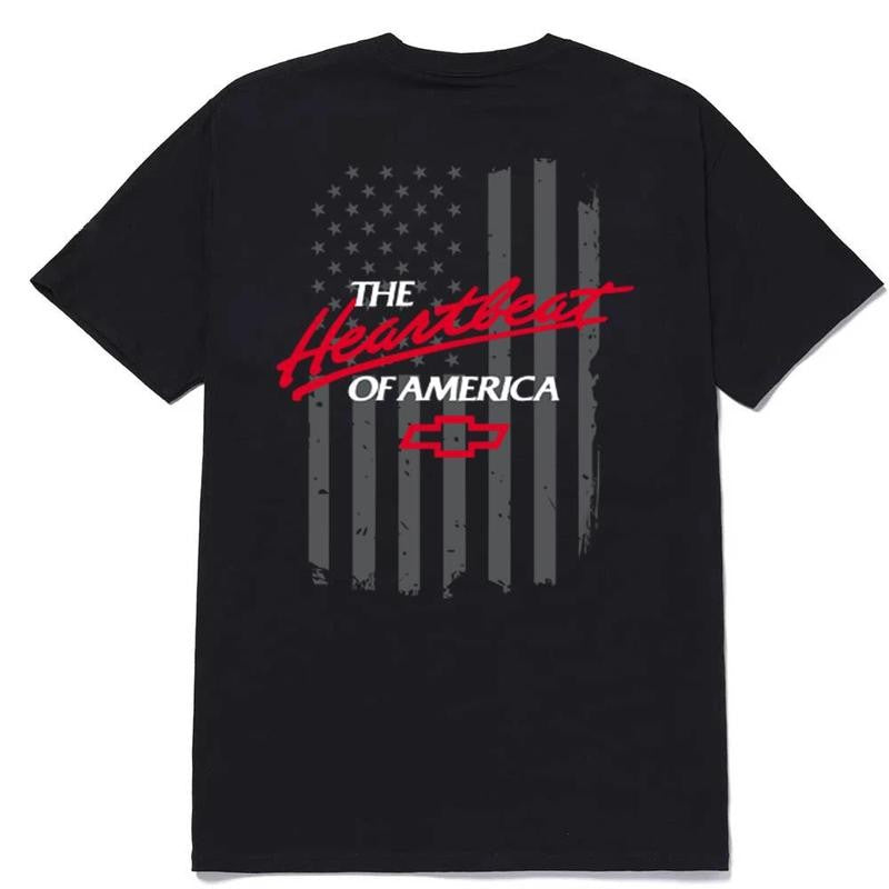 Chevrolet Heartbeat Of America T-shirt, Styles For Every Taste, Colorful Varieties, Unisex Design, Wear It Your Way, Menswear Top, Classic Cotton