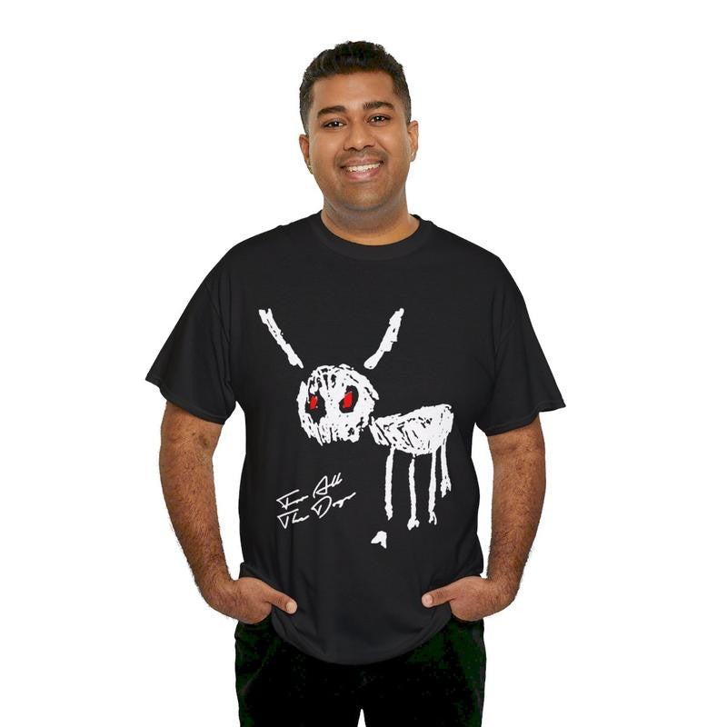 For All The Dogs Drake - Heavy Blendâ„¢ Graphic T-Shirt Casual Classic Cotton Menswear Retro Top Vintage Comfy Day Smooth Tee Underwear Streetwear Tshirt Shortsleeve Crewneck