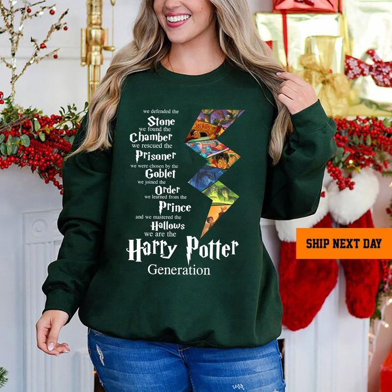 Vintage Harry Potter Chapters Sweatshirt, Hogwarts Shirt, Gift For Potterheads