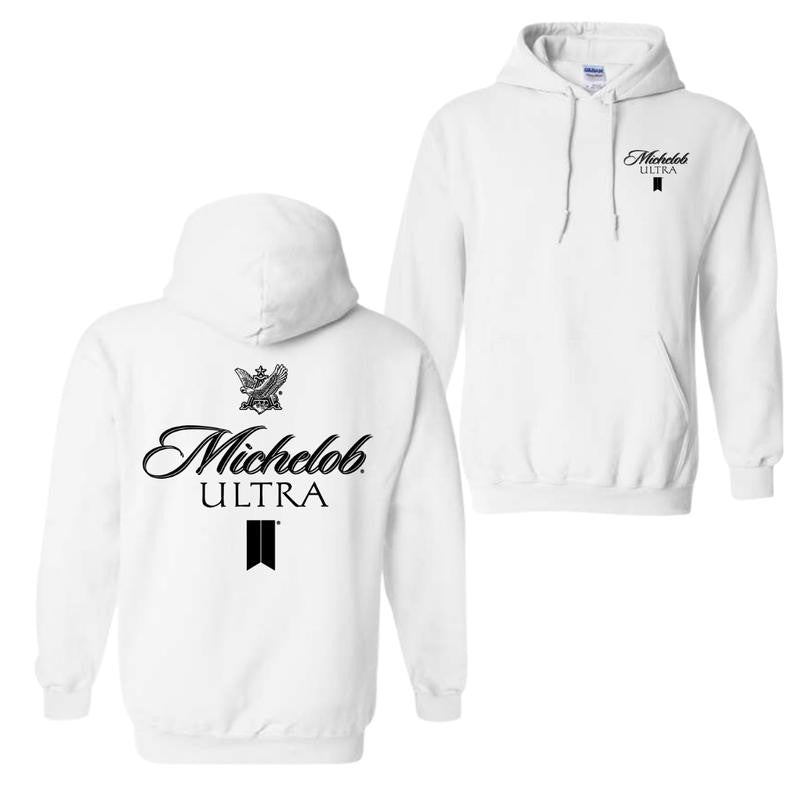 Michelob Ultra Hoodie - Sleek Black Logo Design for Beer Enthusiasts, Perfect for Fans of the Classic Ultra Beer, Unisex Hoodie for Man and Women