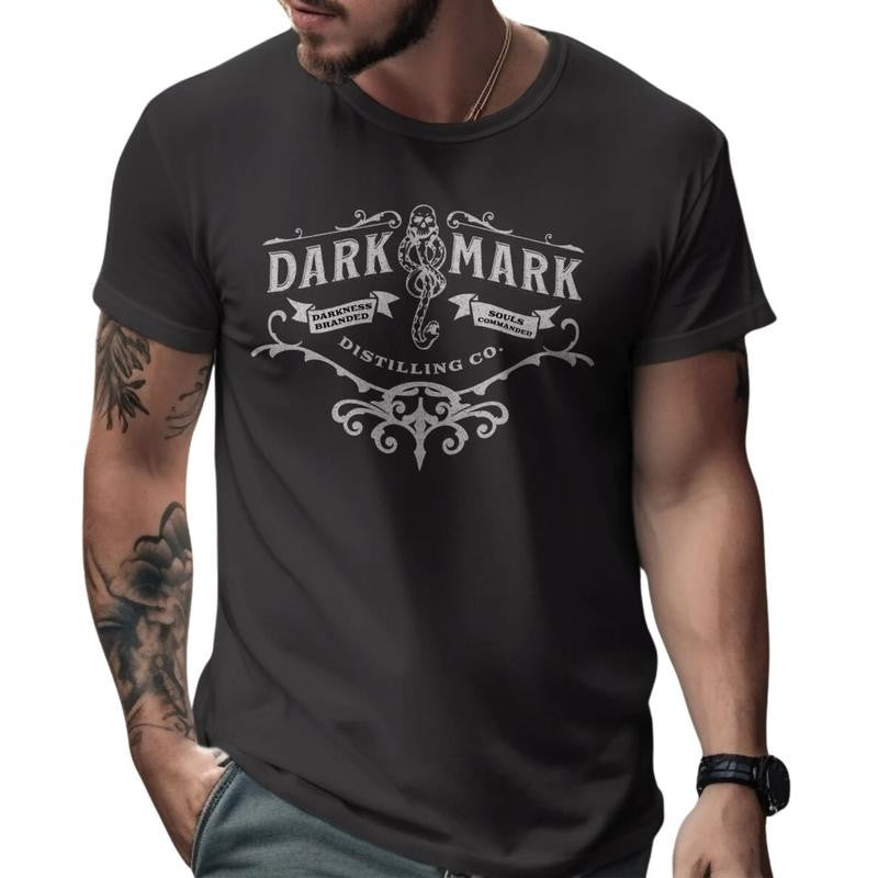 Harry Potter inspired Dark Mark Distilling Co. shirt, Vintage Slytherin Tee, Gift for the Harry Potter fans