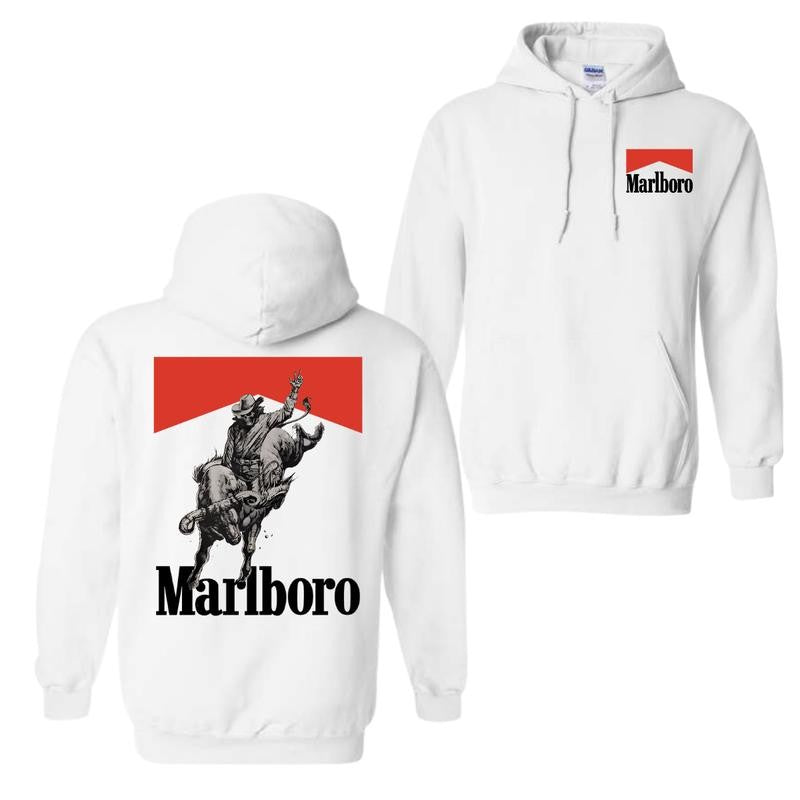 Marlboro Bone Rodeo Hoodie and T-shirt, Marlboro Hoodie, Unisex Hoodie, Menswear Top