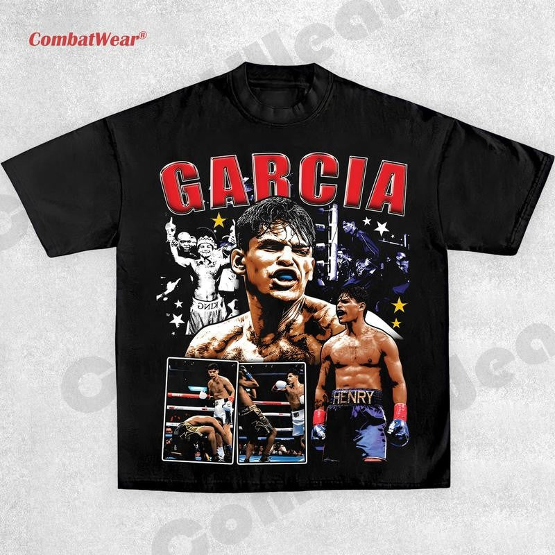 GARCIA TEE ,Boxing T-shirt, Fighter Tee, Boxer Shirt, Sports Shirt, Vintage Boxing Tee, Graphic Boxing Champ T-Shirt