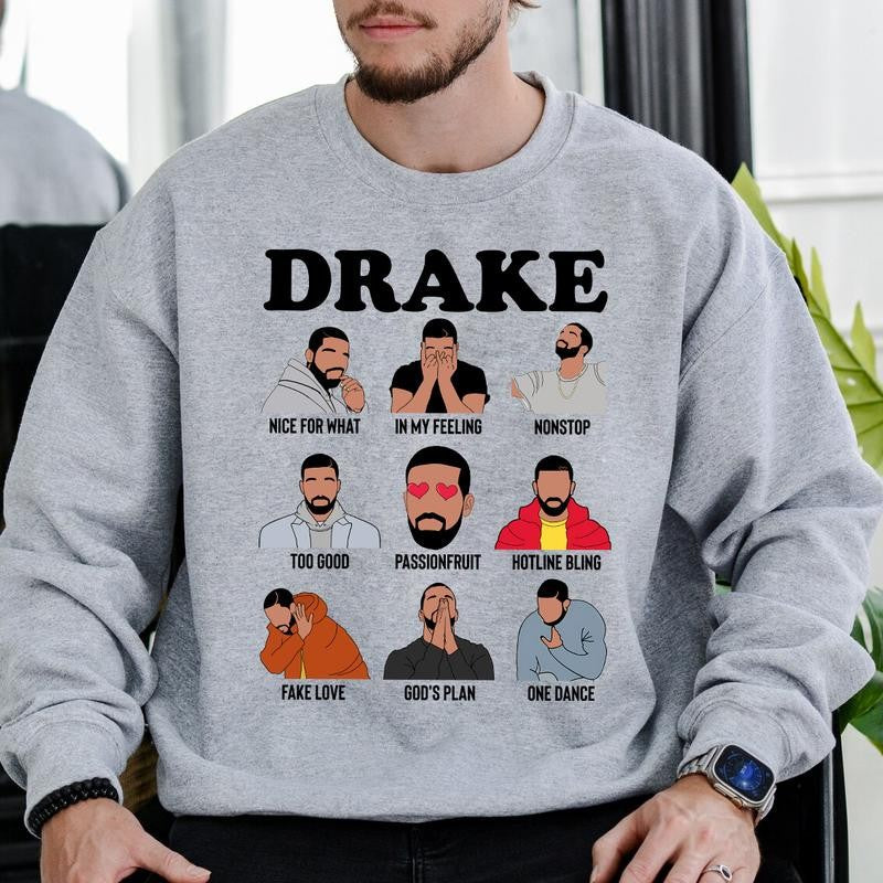 DR4KE Top Songs Sticker Logo Funny Music Shirt