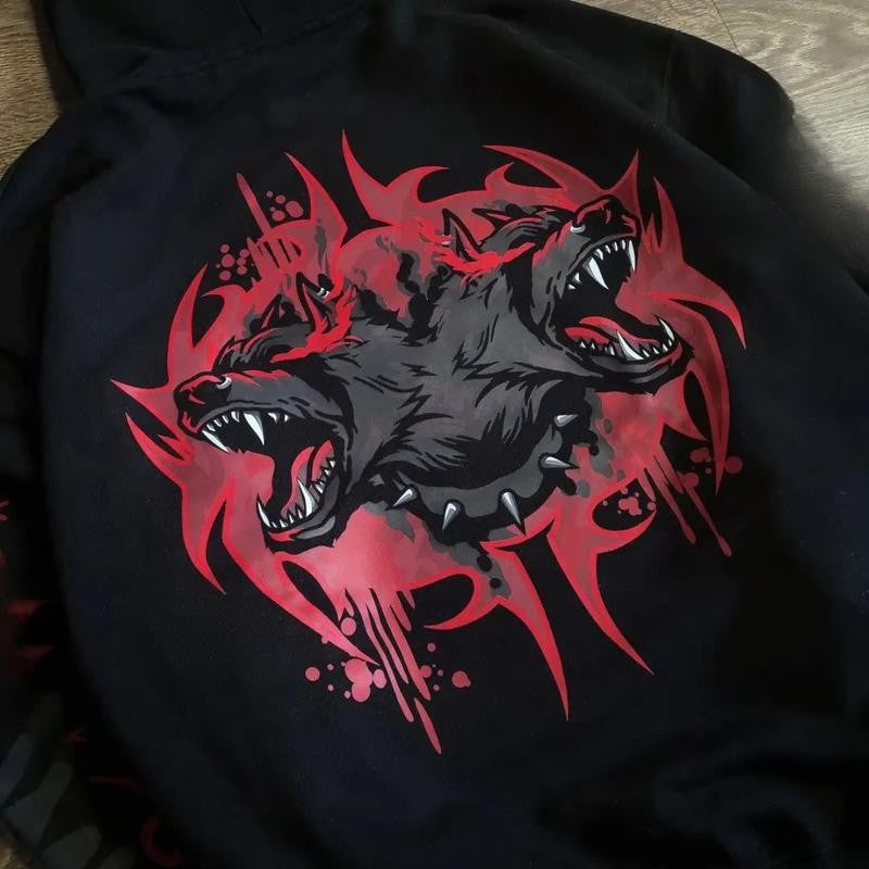 Arcane Pitfighter Hoodie/T-Shirt Anime Hoodie/T-Shirt MenSwear Cotton Men's Sleeve Top Crewneck Hoodie/T-Shirt Warriors