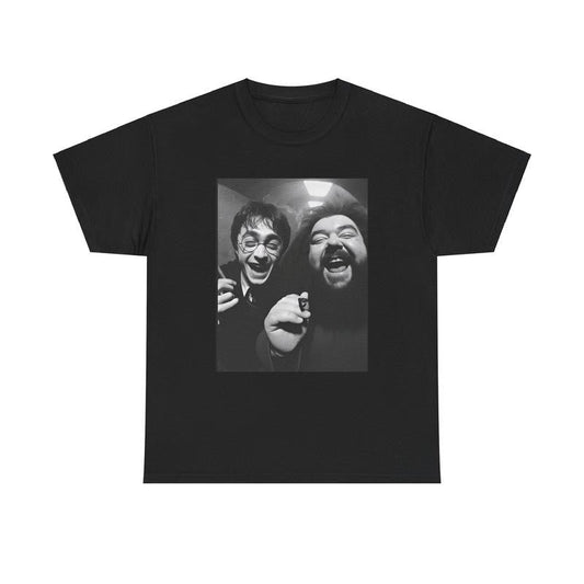 Harry and Hagrid's Night Out T-Shirt, Harry Potte T-Shirt, Funny Potter Shirt, Eco-Friendly, Express Delivery, Poster T-Shirt Full Size Full Color for Men for Women