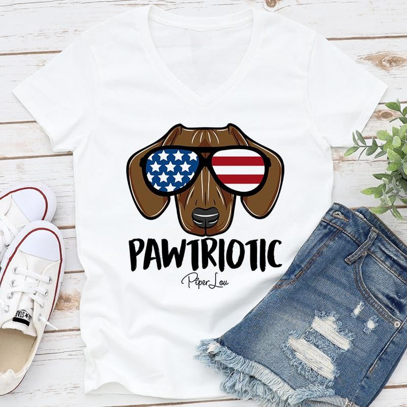 Pawtriotic Apparel, Proudly Printed In The USA, Tee / Tank / V Neck Gray / White / Blue / Hot Pink / Orange, #sassy #cute #blackprint