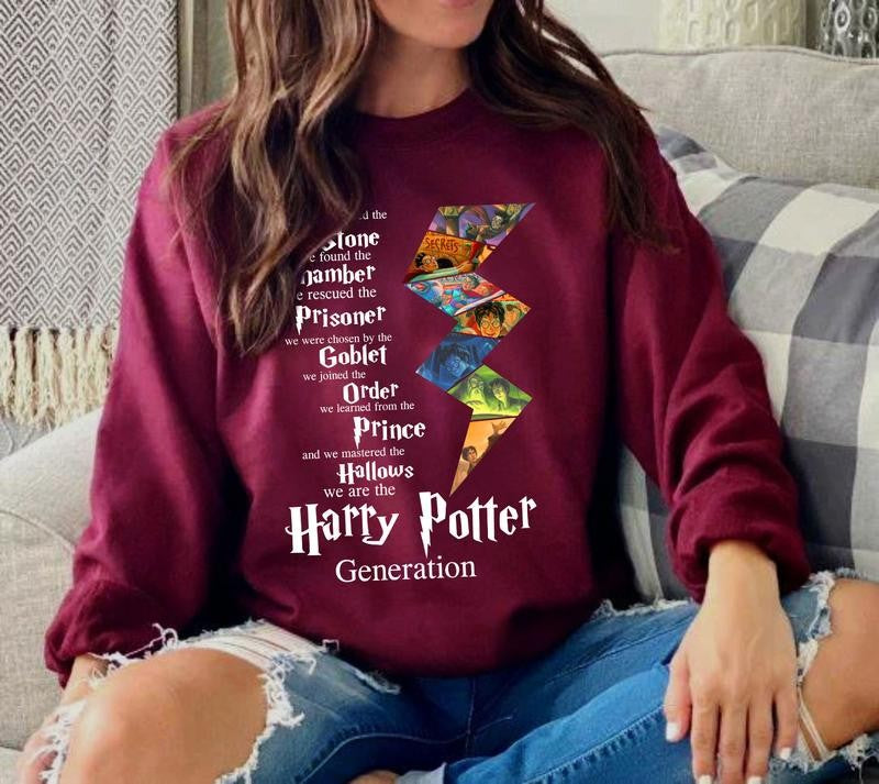 Vintage Harry Potter Chapters Sweatshirt, Hogwarts Shirt, Gift For Potterheads
