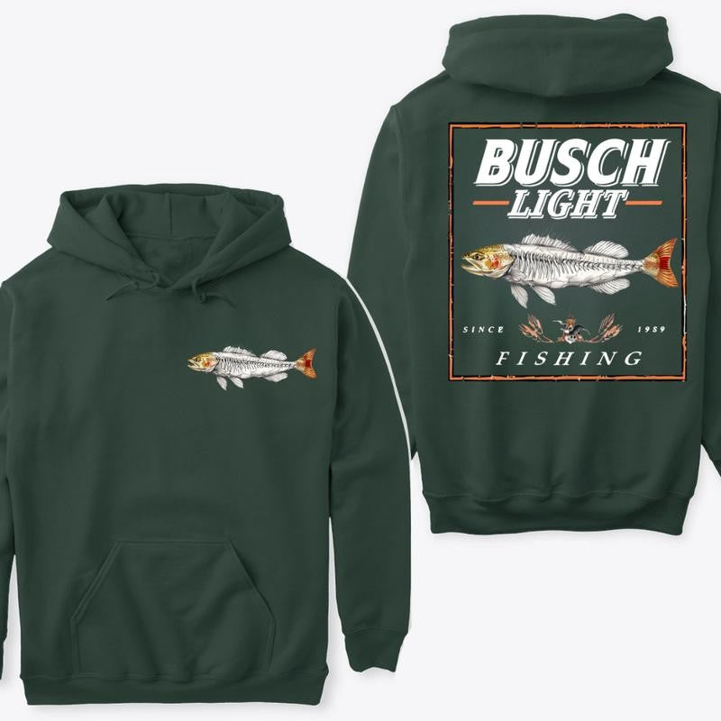 BUSCH LIGHT, BEER, Fishing Hunter HOODIE, For Men, For Women, Casual Graphic, Fashion Men's Top for Daily Wear