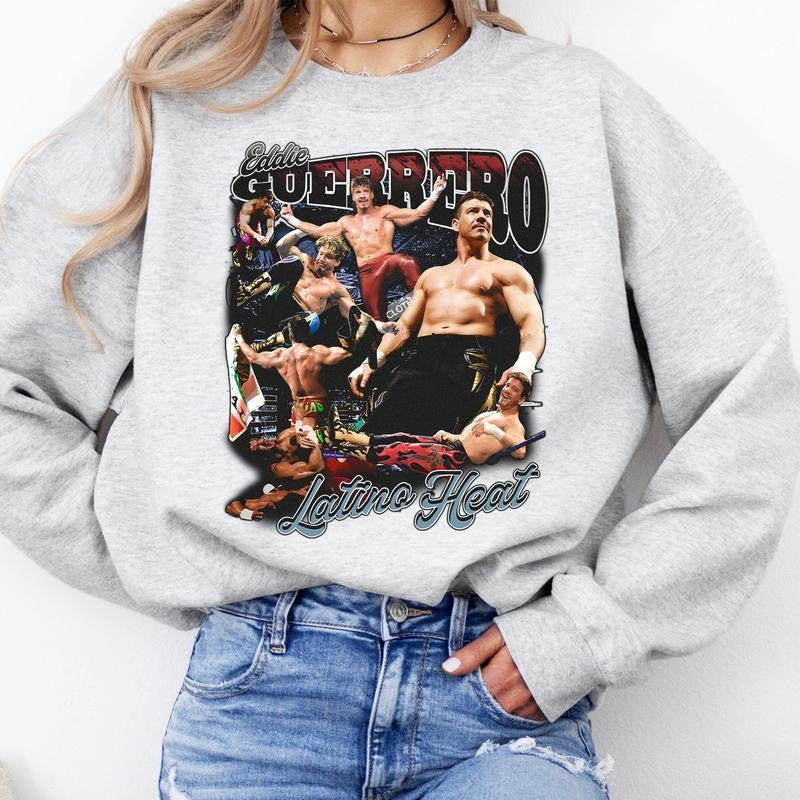 Vintage Eddie Guerrero graphic tee, Eddie Guerrero Vintage 90s graphic unisex sweatshirt, WWE graphic tee Hoodie Streetwear Menswear