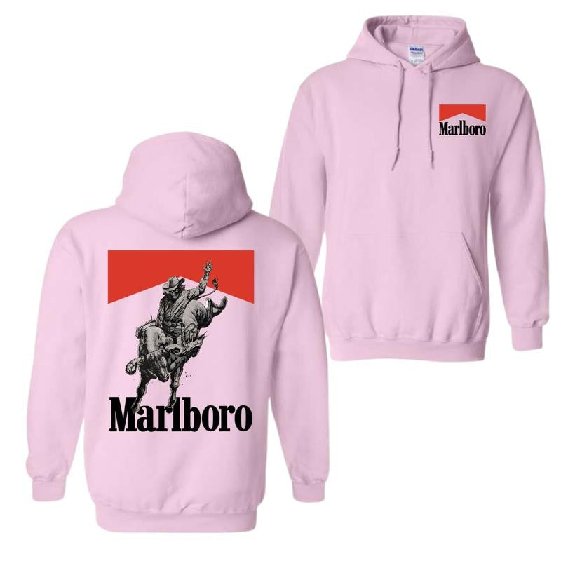 Marlboro Bone Rodeo Hoodie and T-shirt, Marlboro Hoodie, Unisex Hoodie, Menswear Top