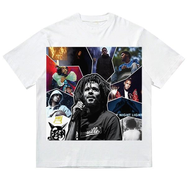 J C0le Vintage Albums Track List Street Style Fans Shirt