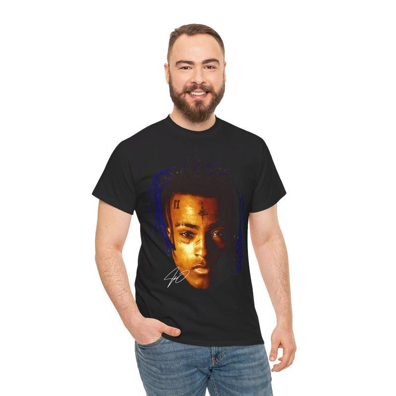 XXXTentacion T-Shirt, Vintage 90s Bootleg Style, T-Shirt, X Rapper Merch, Hip Hop Graphic Casual Cotton Menswear Top Classic Smooth Tshirt Underwear Shortsleeve