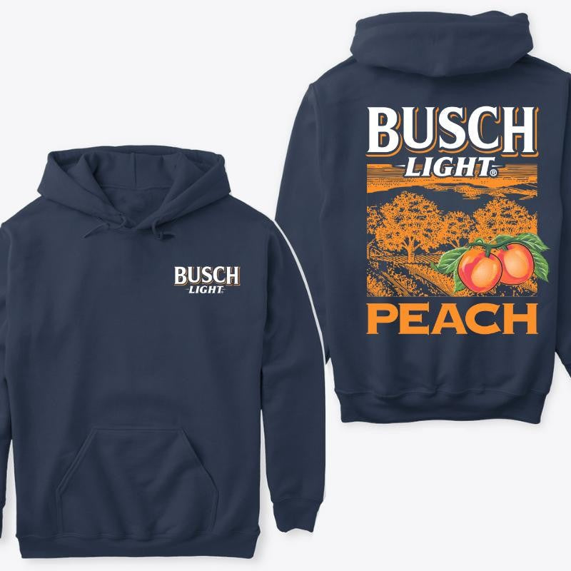 BUSCH LIGHT, BEER, Peach Scenic HOODIE, For Men, For Women, Casual Graphic, Fashion Men's Top for Daily Wear