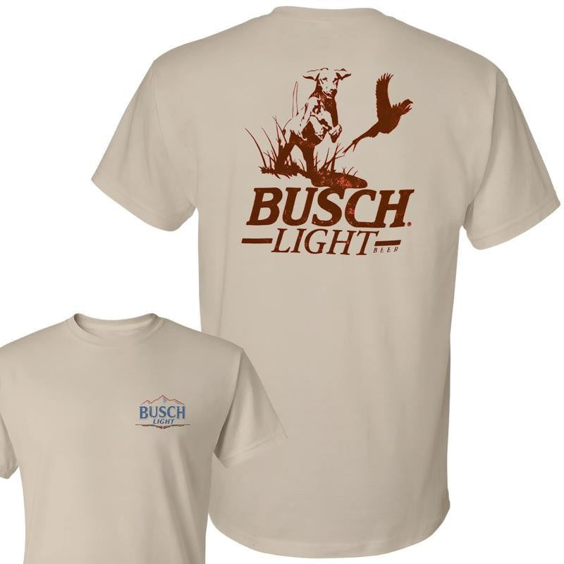 Busch Light -Beer- Busch Light Hunting Dog Tshirt , Casual Graphic Round Neck T-shirt for Summer, Fashion Top for Daily Wear, T shirt For Men And Women