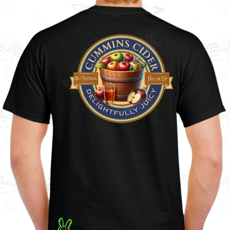 Cummins Cider - men's funny T-shirt- Menswear Casual Crewneck