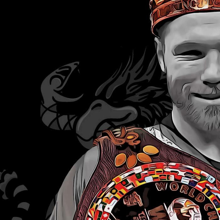 Canelo Alvarez Undisputed King Mexico Goat Saul Alvarez Boxing Vintage Style Graphic Design T-Shirt Cotton Menswear