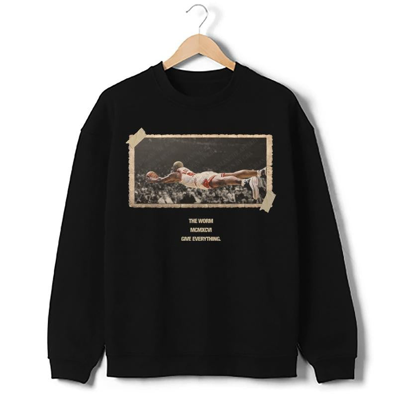 Dennis Give Everything 1996 Chicago Worm Vintage T-Shirt Crewneck Cotton