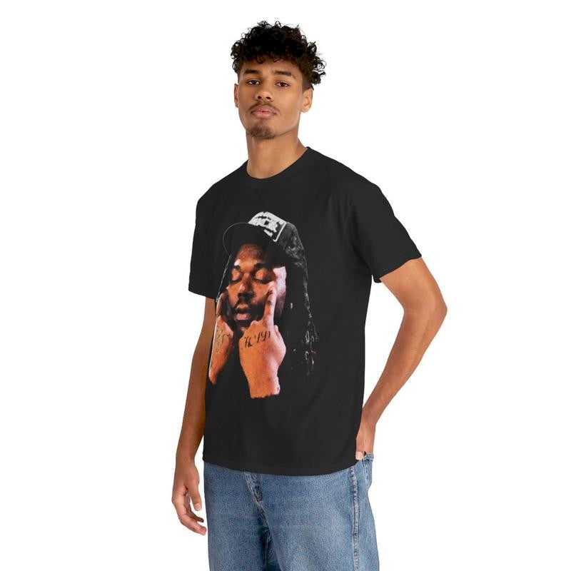 Lucki Inspired Hard Y2k 90s Hip-Hop Vibes Heavy Cotton Graphic T-Shirt Tshirt Shirt HipHop Rap Tee Casual Menswear Retro Top Vintage