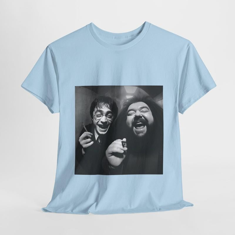 420 Joint from Harry and Hagrid Unisex Gildan Cotton T Shirt - Humorous Hogwarts Print Graphic Tee