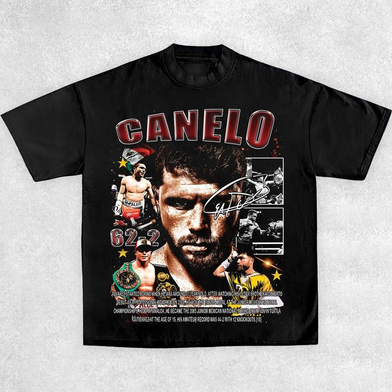 CANELO ALVAREZ TEE, Boxing T-shirt, Fighter Tee, Boxer Shirt, Sports Shirt, Vintage Boxing Tee, Graphic Boxing Champ T-Shirt